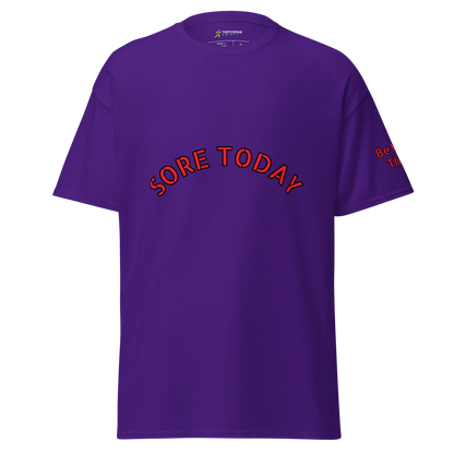 Unisex Motivational Gym Tee | Sore Today, Strong Tomorrow